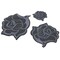 U-Sky Iron on Flower Patches, Embroidery Flower Iron-on Appliques for Clothing Backpacks Jeans Jackets (Deep Gray-3D)
